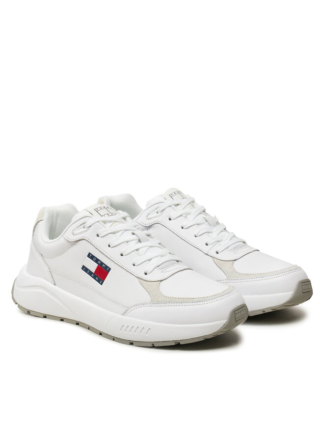 Tommy Jeans Сникърси Tommy Jeans Tjm Runner Full Leather Ess EM0EM01445 Бял