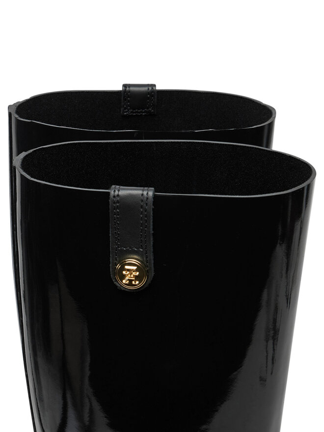 Tommy Hilfiger Gumáky Tommy Hilfiger Th Stud Rubber Long Rainboot FW0FW08185 Čierna