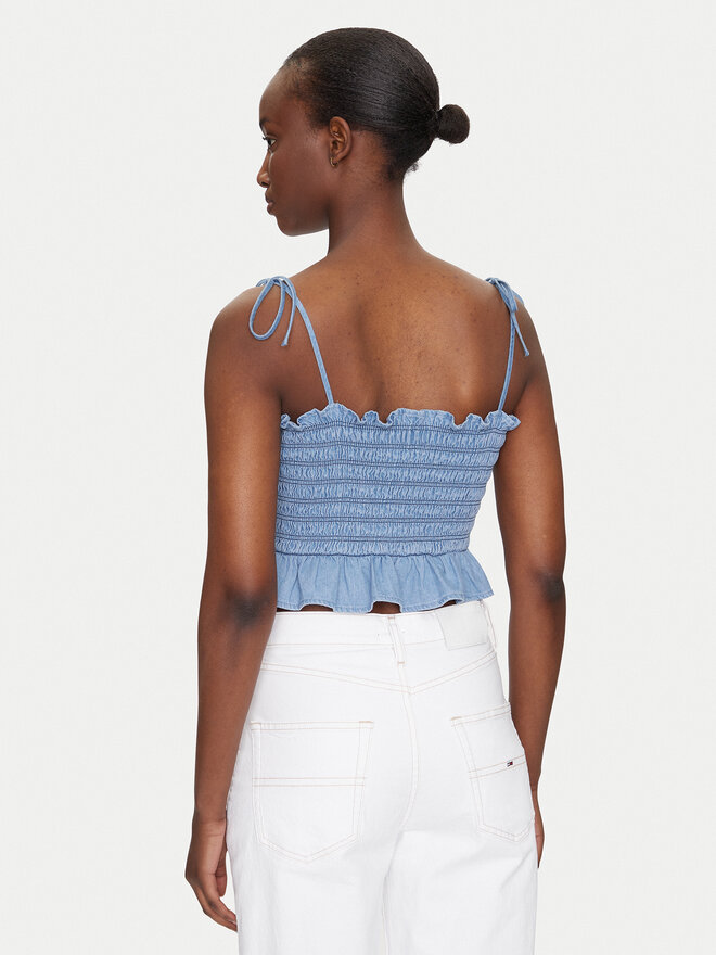Tommy Jeans Tommy Jeans Top DW0DW20284 Modra Regular Fit