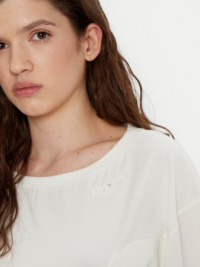 Liu Jo Sport Liu Jo Sport Camiseta TA5108 JS003 Écru Regular Fit