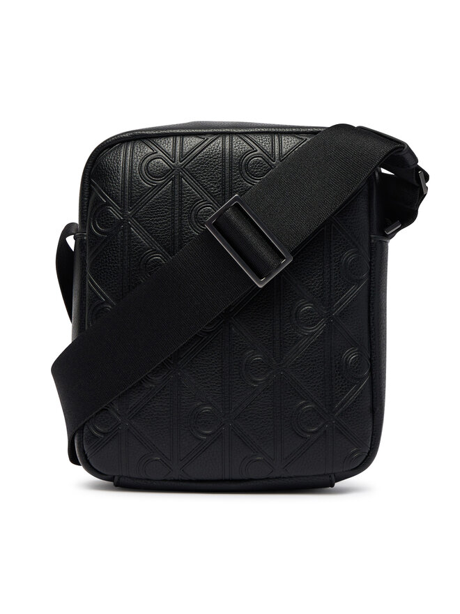 Calvin Klein Umhängetasche Calvin Klein Emblem Aop Deboss Reporter LV04D3562G Schwarz