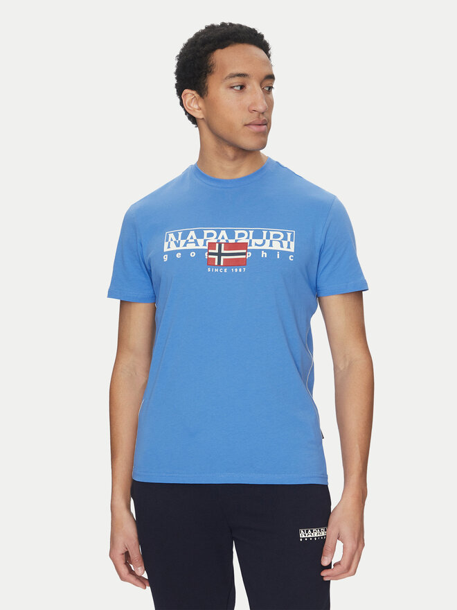 Napapijri Napapijri Camiseta S-Aylmer NP0A4HTO Azul Regular Fit