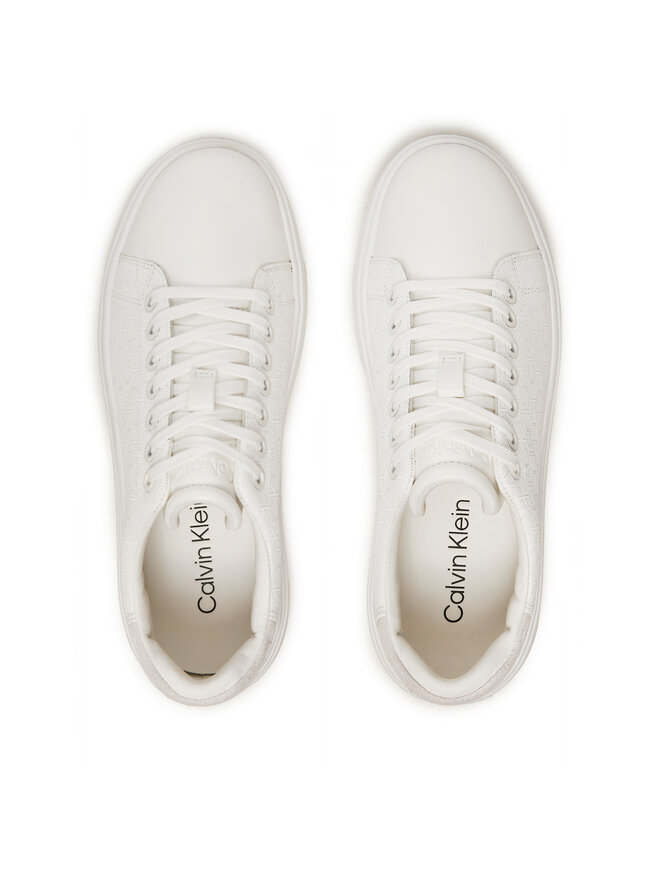 Calvin Klein Sneakers Calvin Klein Cupsole Lace Up Mono HW0HW02445 Alb