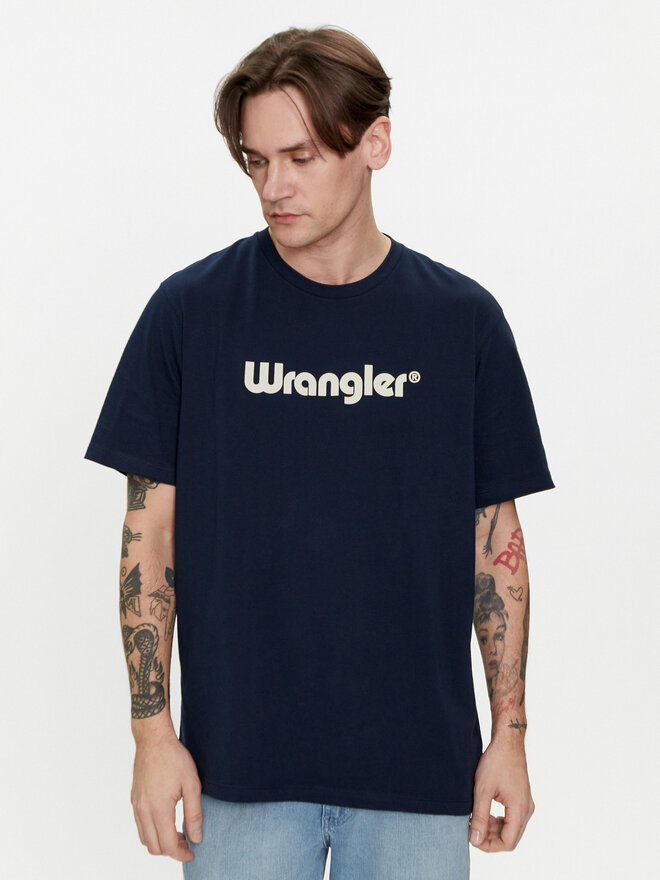 Wrangler Wrangler Póló Logo 112350524 Sötétkék Regular Fit
