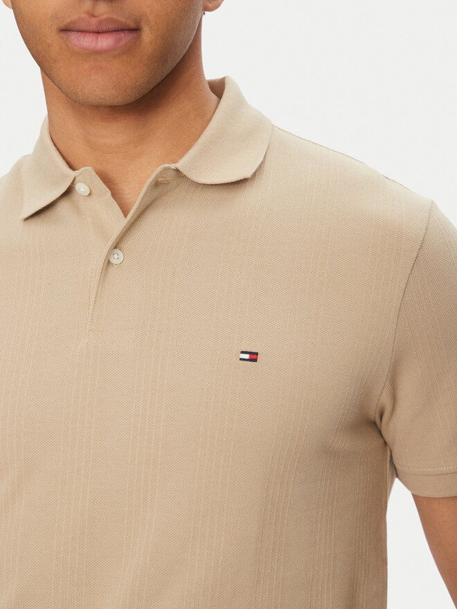 Tommy Hilfiger Tommy Hilfiger Polo marškinėliai Vertical MW0MW38951 Smėlio Regular Fit