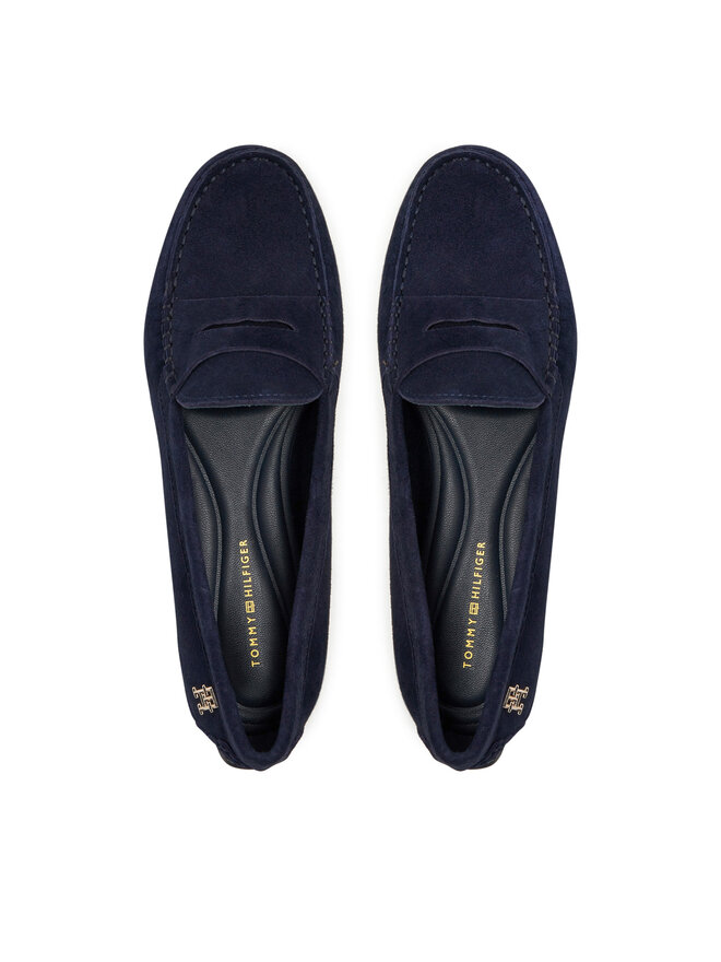 Tommy Hilfiger Mokasyny Tommy Hilfiger Th Suede Driver Loafer FW0FW08563 Granatowy