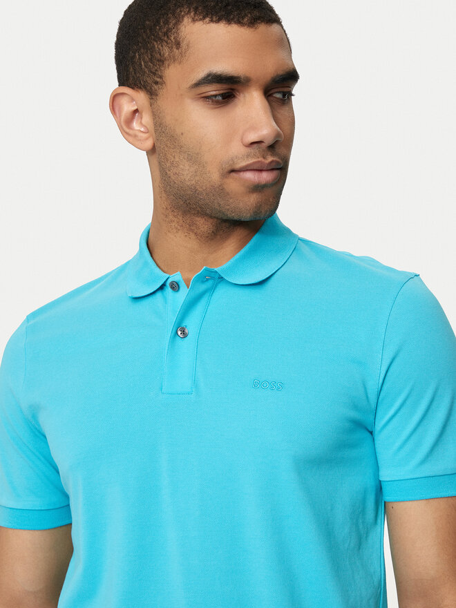 BOSS Boss Поло Pallas 50468301 Голубий Regular Fit