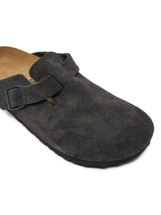 Birkenstock Klapki Birkenstock Boston zamsz 1028552 Szary