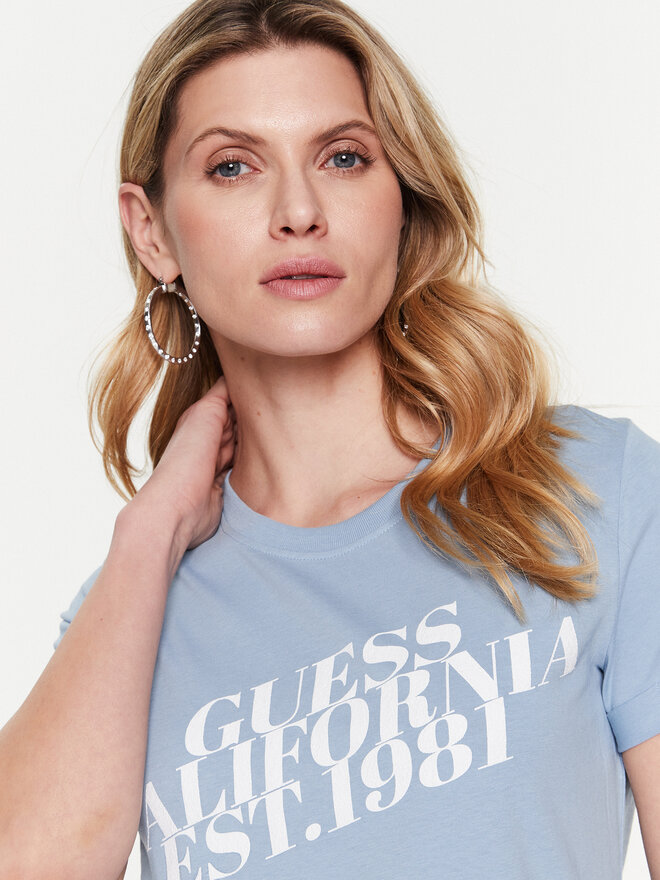Guess Guess T-Shirt Aurelia W3RI26 JA914 Μπλε Regular Fit