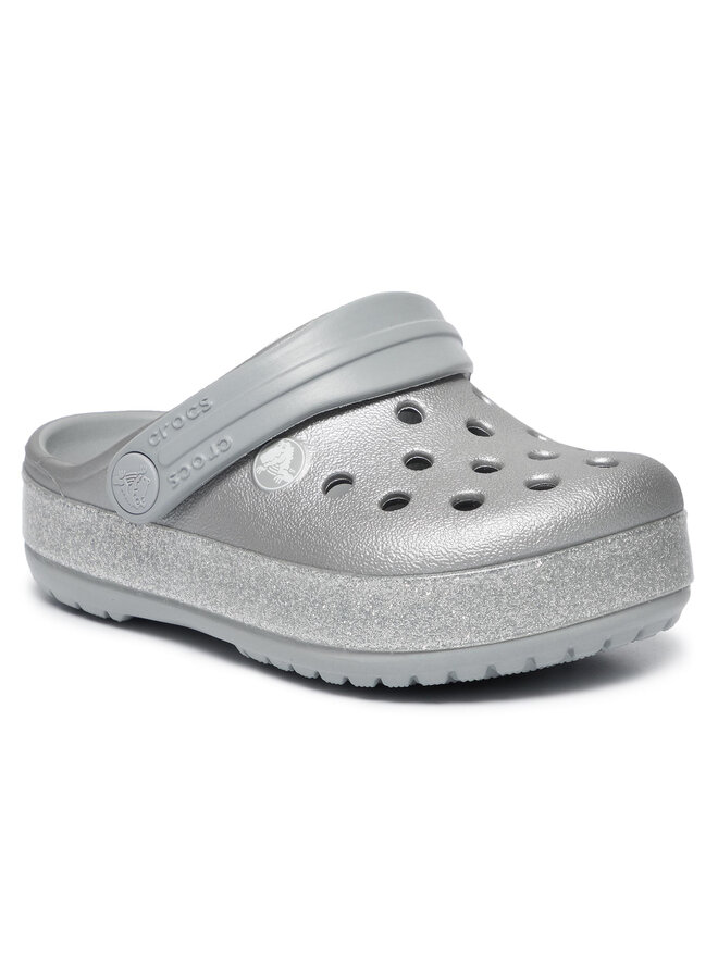 Crocband glitter clog silver store