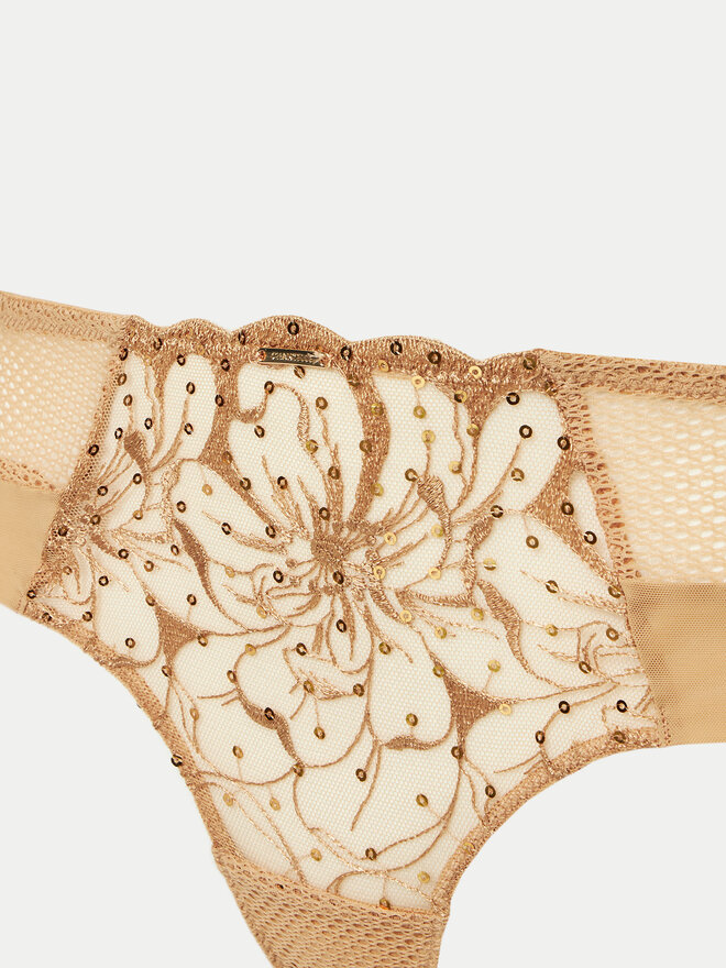 Chantelle Chantelle Бразильські труси Fleurs Signature C12Q40 Бежевий