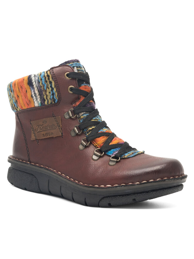 Rieker Schnürschuhe Rieker 73343-35 Dunkelrot