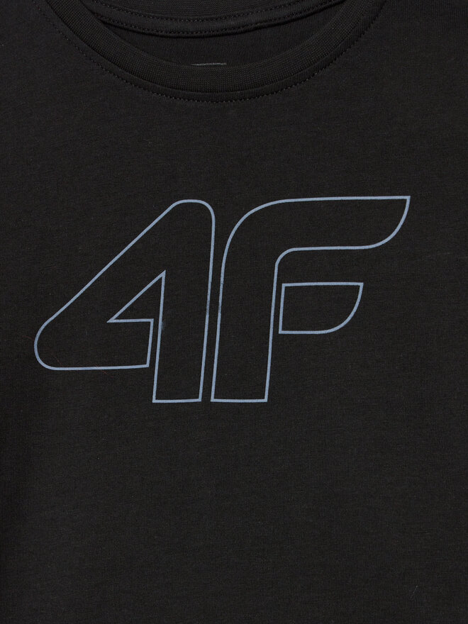 4F 4F T-Shirt 4FJWMM00TTSHM1627 Μαύρο Regular Fit