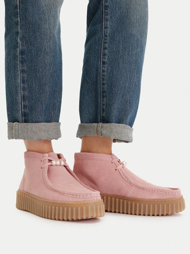 Clarks Schnürschuhe Clarks Torhill Moss 26184636 Rosa
