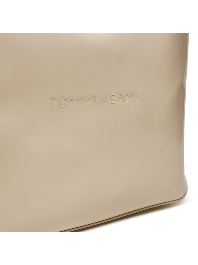 Tommy Jeans Handtasche Tommy Jeans Tjw Ess Must Tote Seasonal AW0AW16841 Écru
