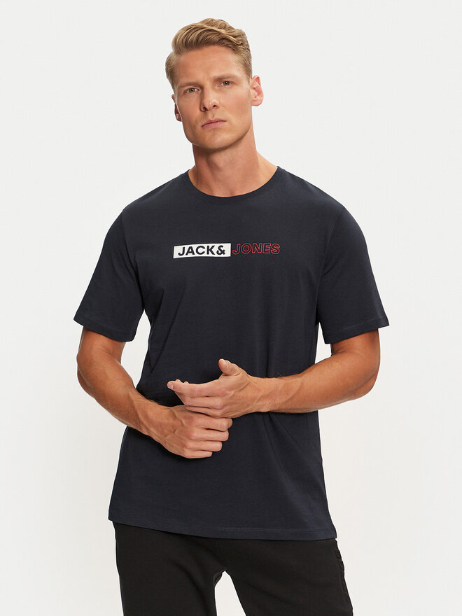 Jack&Jones Jack&Jones Póló Corp 12233999 Sötétkék Standard Fit