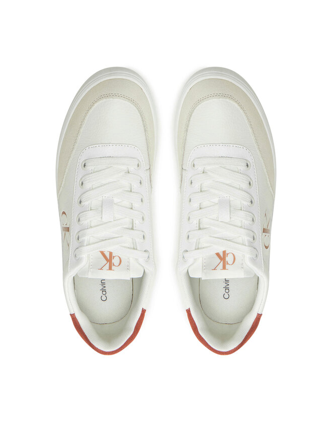 Calvin Klein Jeans Zapatillas Calvin Klein Jeans Classic Cupsole Laceup Low Lth YW0YW01668 Blanco