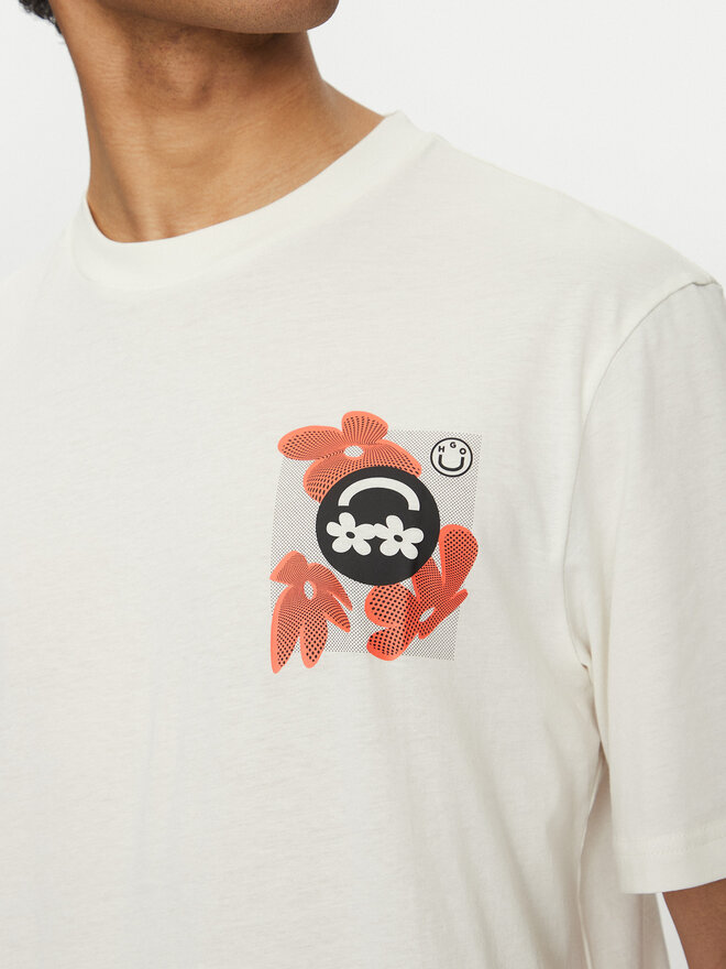 HUGO HUGO T-Shirt Nufloro 50533387 Weiß Regular Fit