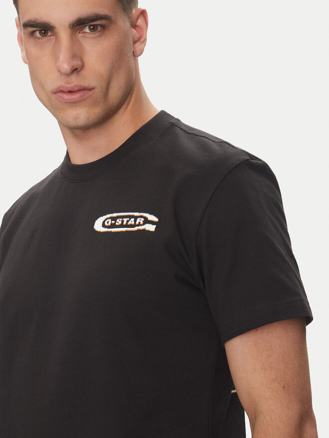 G-Star Raw G-Star Raw Marškinėliai Back Gr Arch D26047-C336 Juoda Regular Fit