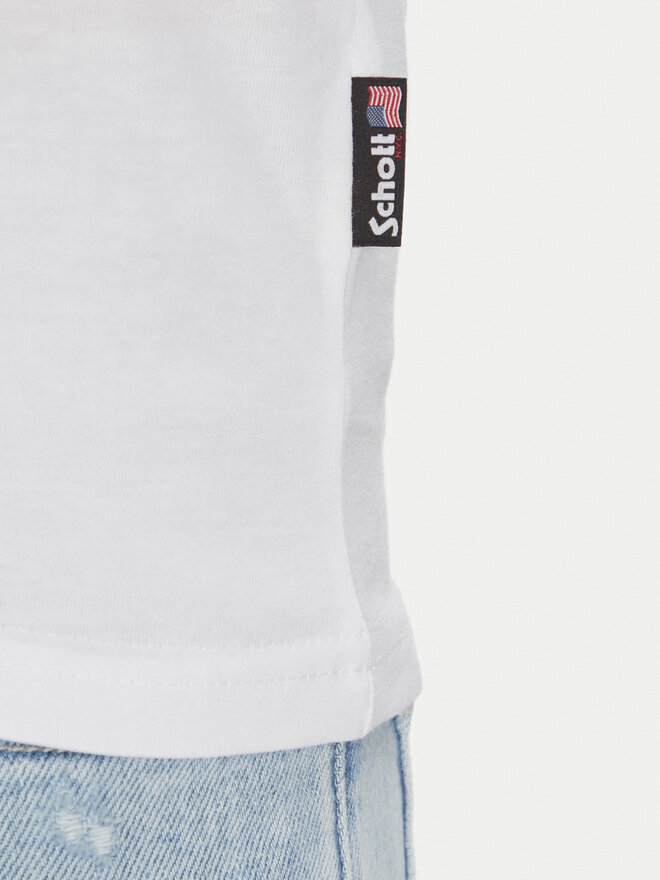 SCHOTT N.Y.C. SCHOTT N.Y.C. Camiseta TSCASUALV Blanco Regular Fit