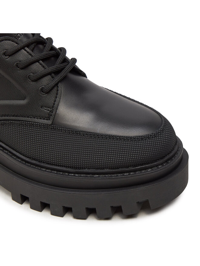 Calvin Klein Jeans Félcipő Calvin Klein Jeans Flatform Laceup Derby Mg Mtl YW0YW01502 Fekete