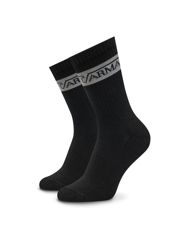 Emporio Armani Underwear 2 pár hosszú szárú férfi zokni Emporio Armani Underwear 303122 4F328 00020 Fekete