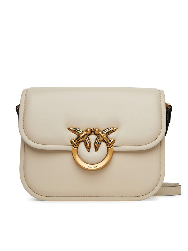 PINKO Дамска чанта PINKO Love Box Bag Fl Mini 104297 A26L Екрю