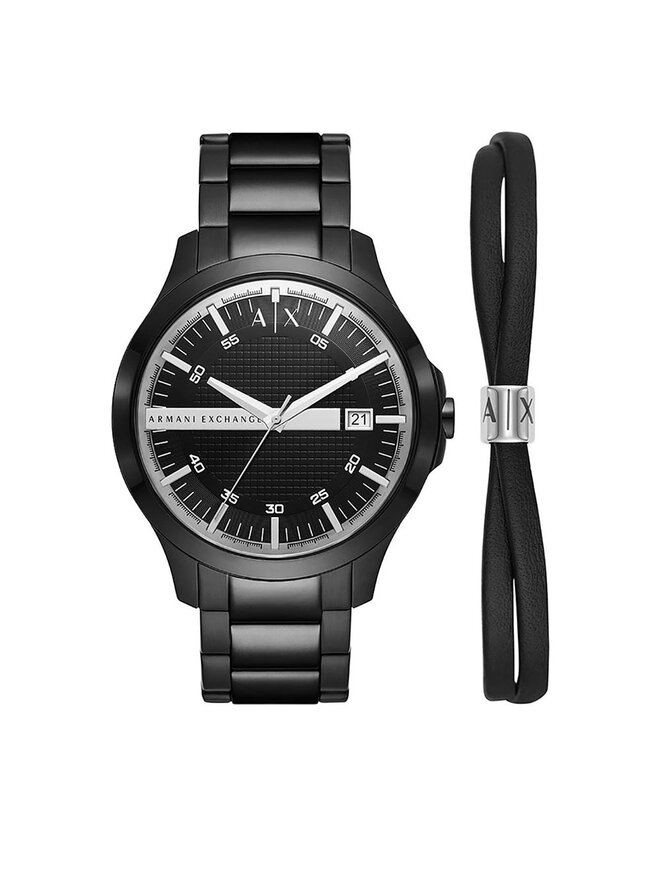 Armani Exchange Zegarek Armani Exchange Hampton AX7134SET Czarny