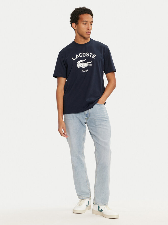 Lacoste Lacoste Футболка TH2733 Cиній Classic Fit