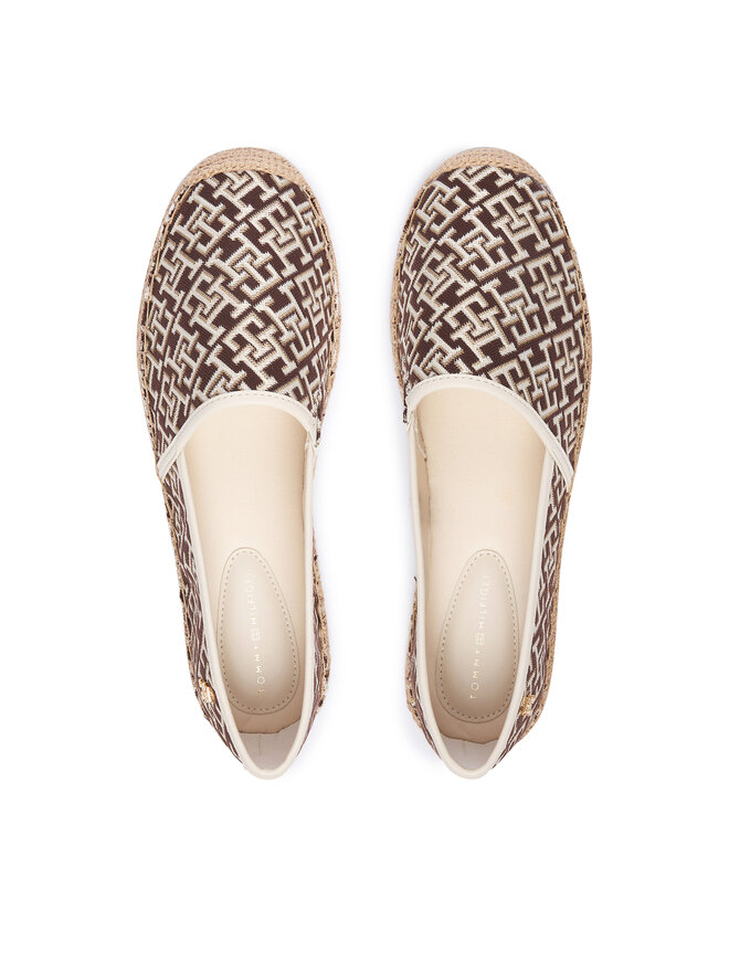 Tommy Hilfiger Espadrilles Tommy Hilfiger Th Monogram Jacquard FW0FW09501 Braun