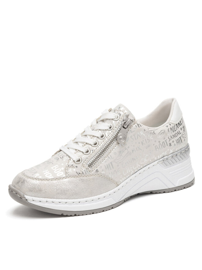 Rieker Pantofi Rieker N4316-90 Argintiu
