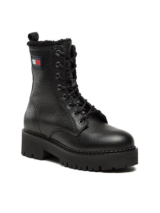 Tommy Jeans Aulinukai Tommy Jeans Tjw Urban Boot Tumbled Ltr Wl EN0EN02317 Juoda