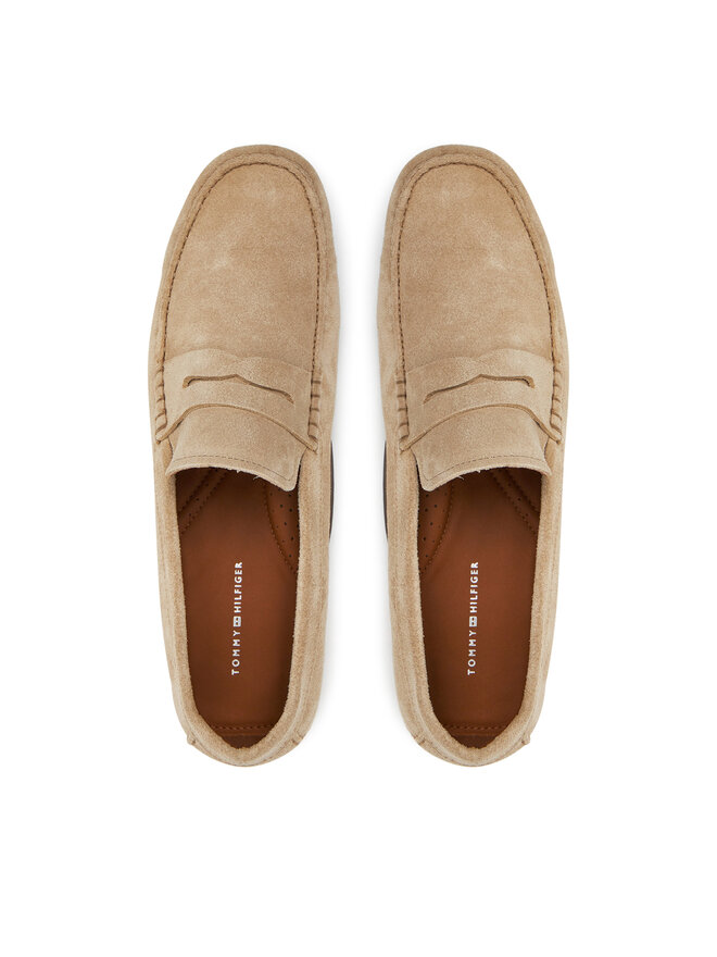 Tommy Hilfiger Mokaszin Tommy Hilfiger Casual Hilfiger Suede Driver FM0FM04998 Bézs