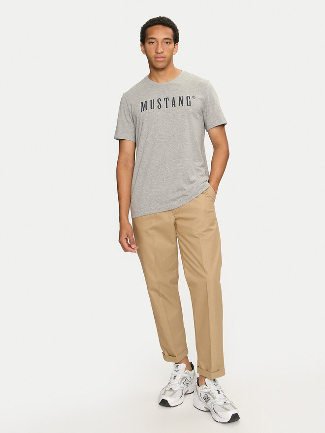 Mustang Mustang T-Shirt Austin 1014695 Γκρι Regular Fit