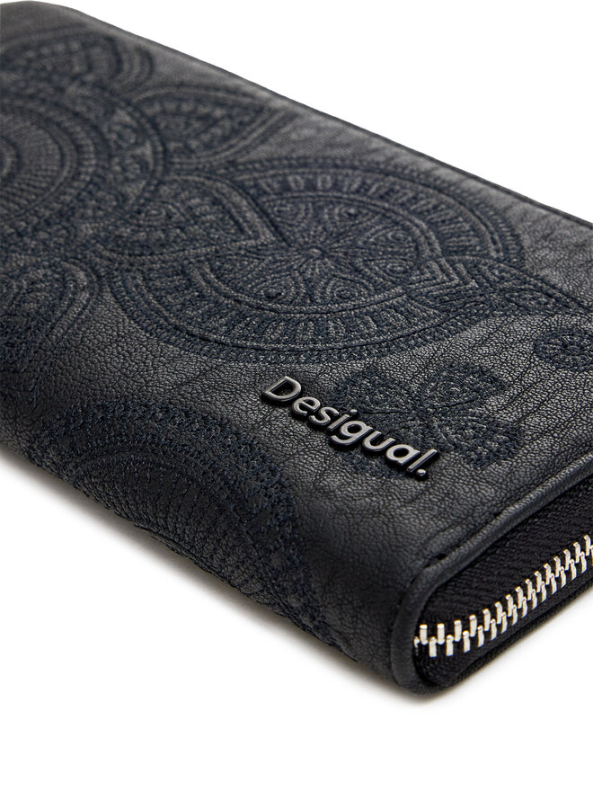 Desigual Голям дамски портфейл Desigual 25SAYP03 Черен