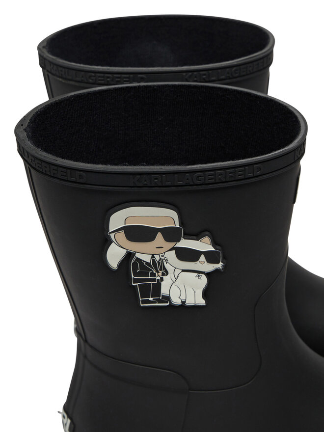 KARL LAGERFELD Гумени ботуши KARL LAGERFELD KL47073T Черен