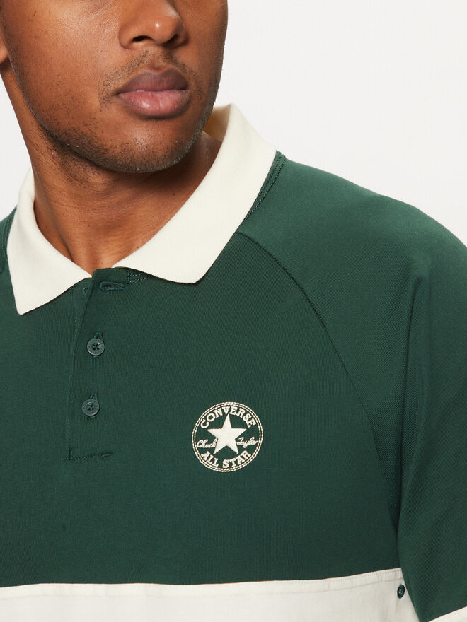 Converse Converse Poloshirt Marquis Retro 10027563-A01 Grün Regular Fit