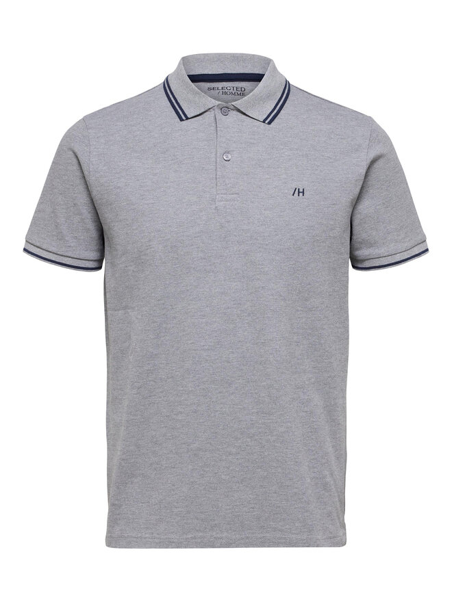 Selected Homme Selected Homme Поло 16087840 Сірий Regular Fit