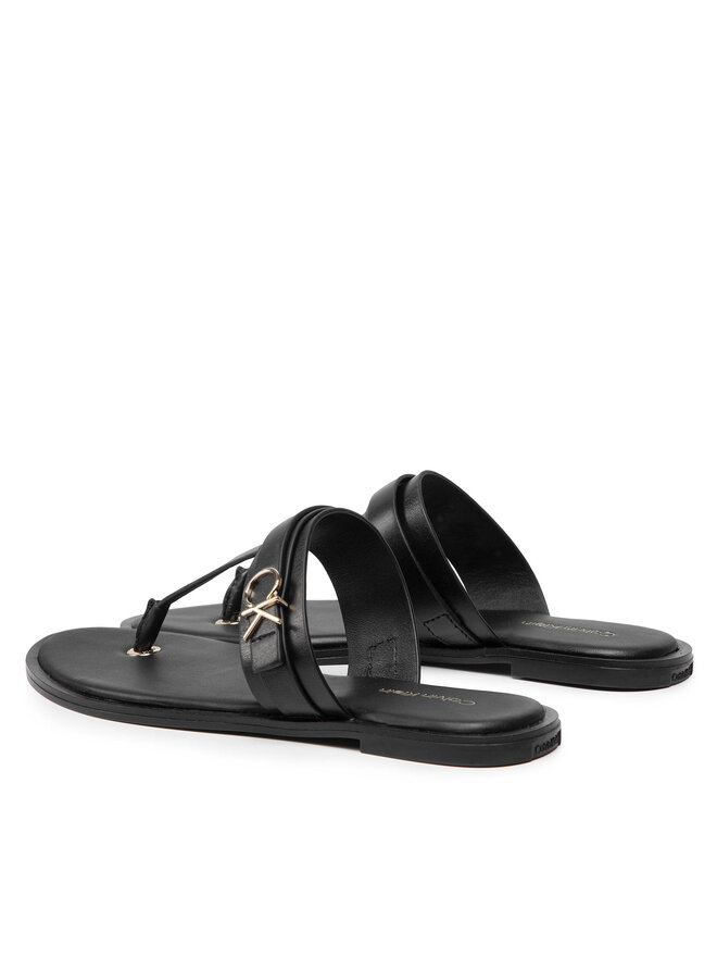 Calvin Klein Джапанки Calvin Klein Almond Flat Tp Slide W/Hdw HW0HW00829 Черен