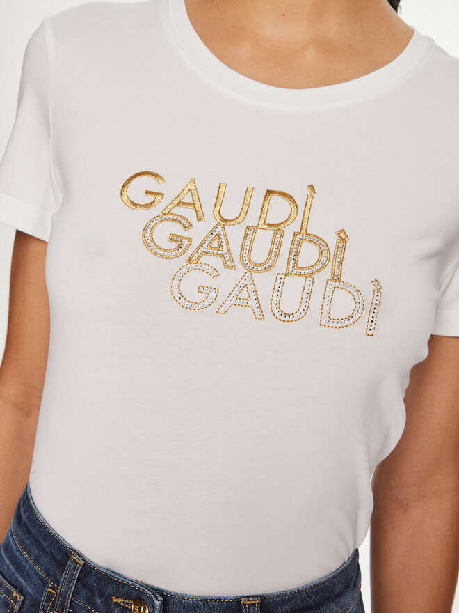 Gaudi Gaudi Camiseta 421BD64034 Blanco Regular Fit