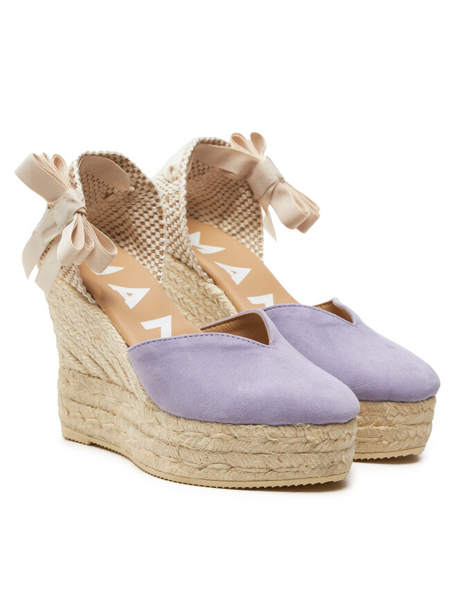 Manebi Еспадрили Manebi Hamptons Heart-Shaped Wedge Espadrilles W 1.3 WH Виолетов