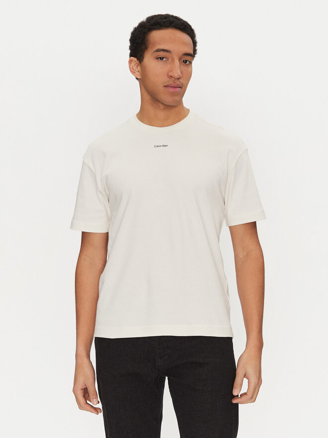 Calvin Klein Calvin Klein T-Shirt Nano Logo K10K112487 Weiß Regular Fit