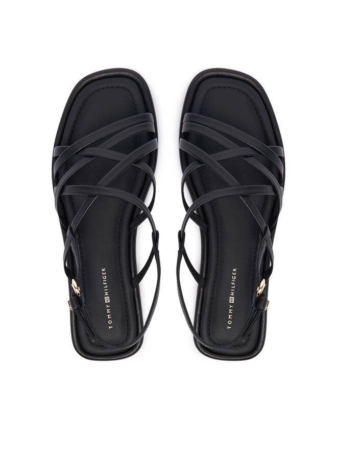 Tommy Hilfiger Sandalen Tommy Hilfiger Flat Strappy FW0FW09220 Schwarz