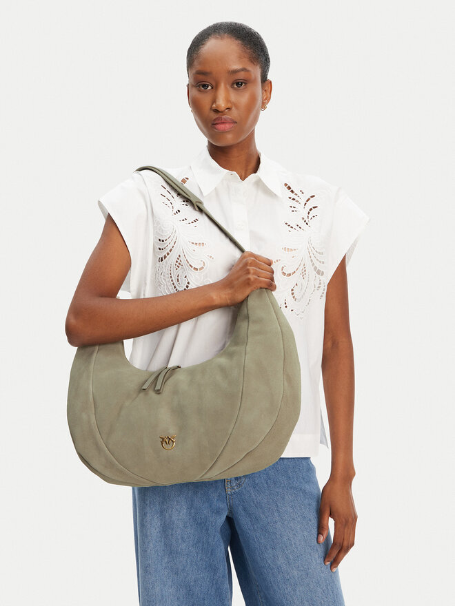 PINKO Rankinė PINKO Slouchy Hobo Big PE 25 PLTT 104295 A29N Pilka