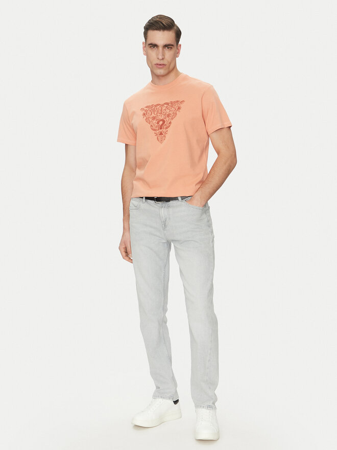 Guess Guess Marškinėliai M5GI16 K8FQ4 Oranžinė Regular Fit