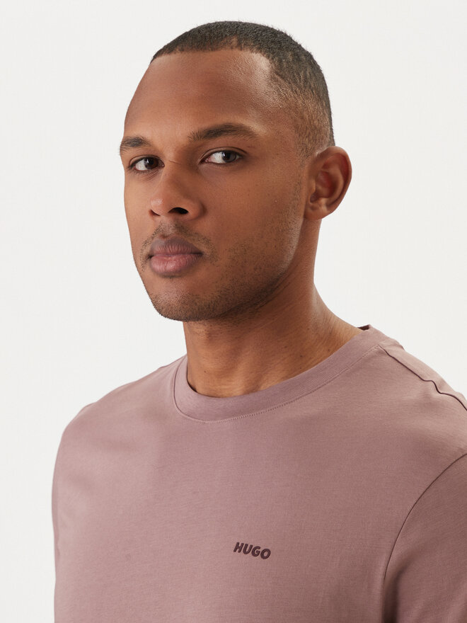 HUGO HUGO Футболка Dero222 50466158 Рожевий Regular Fit