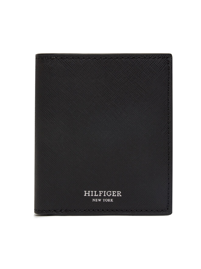 Tommy Hilfiger Portofel Mare pentru Bărbați Tommy Hilfiger Th Saffiano Trifold AM0AM12197 Negru