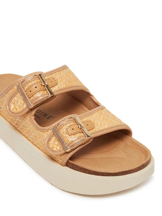 Genuins Чехли Genuins Hawaii Raffia G106361 Бежов