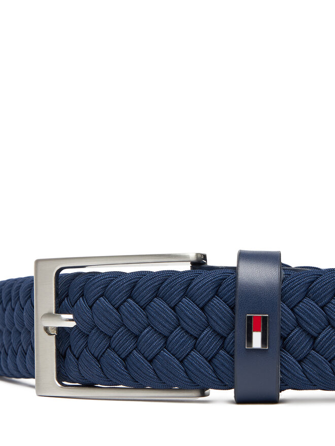 Tommy Hilfiger Pánsky opasok Tommy Hilfiger Layton Elastic AM0AM13570 Modrá
