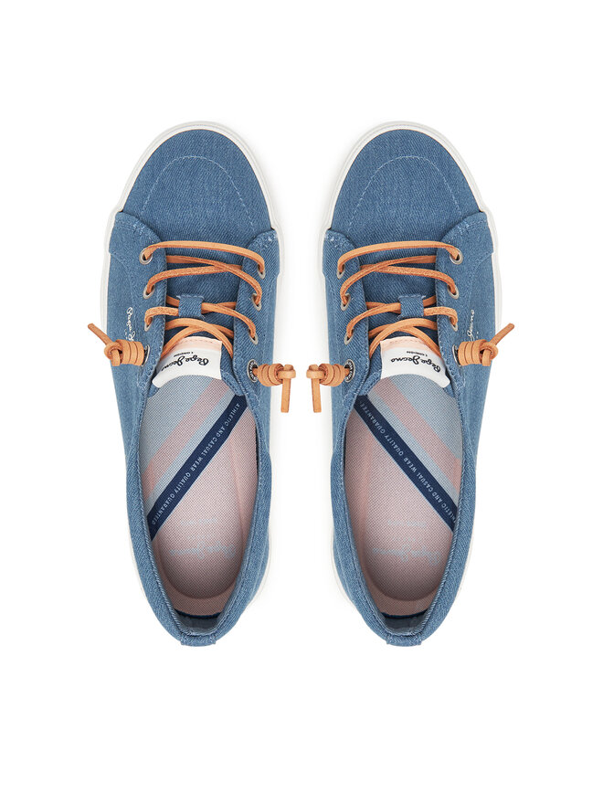Pepe Jeans Снікерcи Pepe Jeans Kenton Denim PLS31602 Голубий